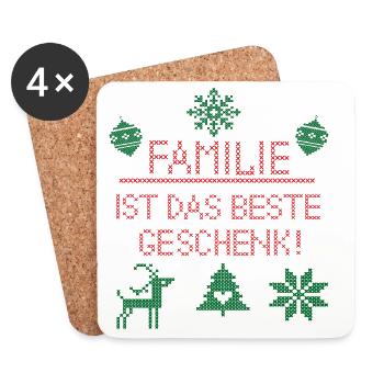 Christmas Family - Coasters (set of 4) - white - Front