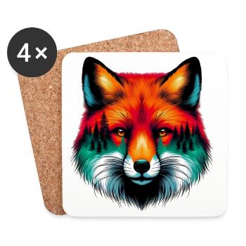 Fox - Coasters (set of 4) - white - Front