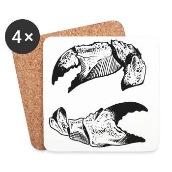 Nordique avec passion – style crabe ! - Dessous de verre (lot de 4) - blanc - Devant
