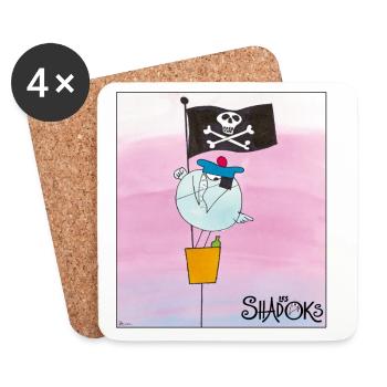 The Shadok Sailor - Coasters (set of 4) - white - Front