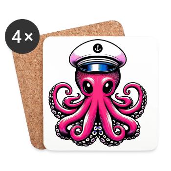 Octopus - Coasters (set of 4) - white - Front