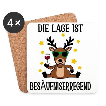 Funny Reindeer - Coasters (set of 4) - white - Front