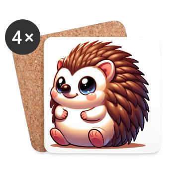 Hedgehog - Coasters (set of 4) - white - Front