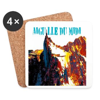 Aiguille du Midi - Coasters (set of 4) - white - Front