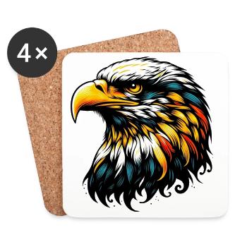 Aigle - Dessous de verre (lot de 4) - blanc - Devant