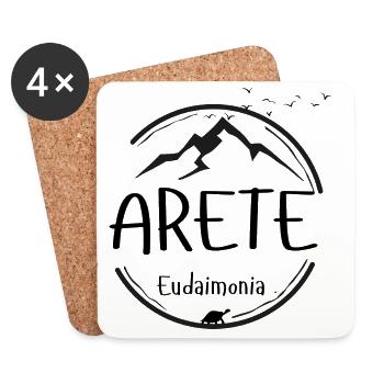 Arete - Eudaimonia - Untersetzer (4er-Set) - Weiß - Vorne