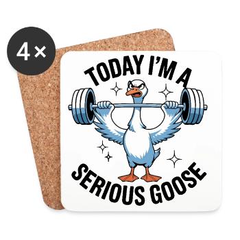 Serious Goose Lifter - Coasters (set of 4) - white - Front