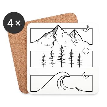 UntitledDesign - Coasters (set of 4) - white - Front