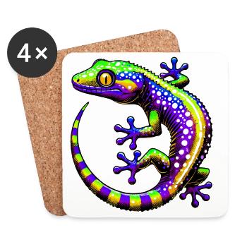 Gecko - Coasters (set of 4) - white - Front