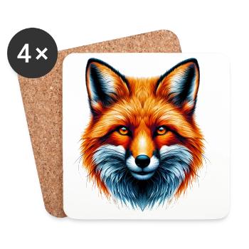 Fuchs - Untersetzer (4er-Set) - Weiß - Vorne