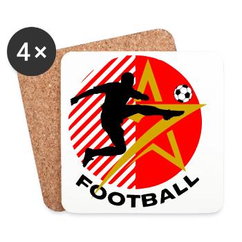 Football - Coasters (set of 4) - white - Front