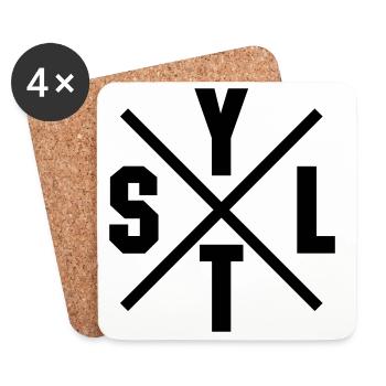 Sylt Kreuz - Untersetzer (4er-Set) - Weiß - Vorne