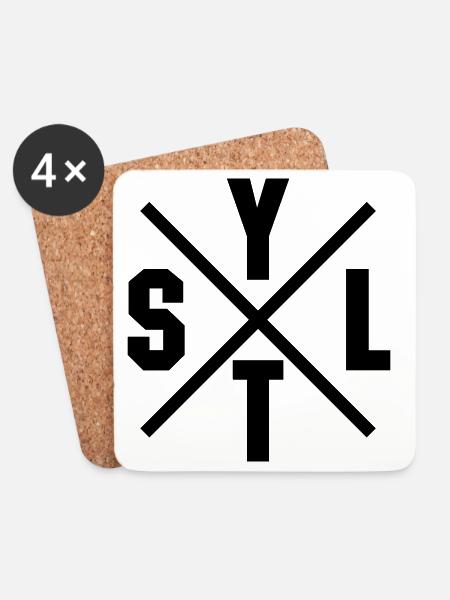 Sylt Cross - Coasters (set of 4) - white