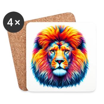 Lion - Coasters (set of 4) - white - Front