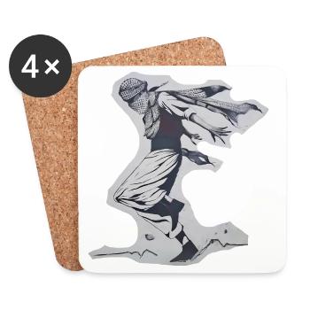 Le Danseur de la Liberté - Dessous de verre (lot de 4) - blanc - Devant