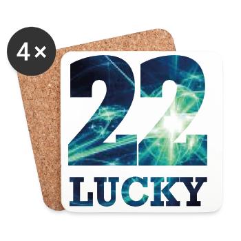 LUCKY22 - Coasters (set of 4) - white - Front