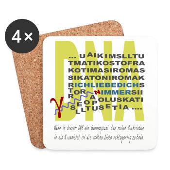DNA - Untersetzer (4er-Set) - Weiß - Vorne