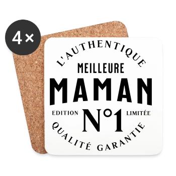 Meilleure Maman - Dessous de verre (lot de 4) - blanc - Devant