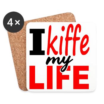 i_kiffe_my_life - Untersetzer (4er-Set) - Weiß - Vorne