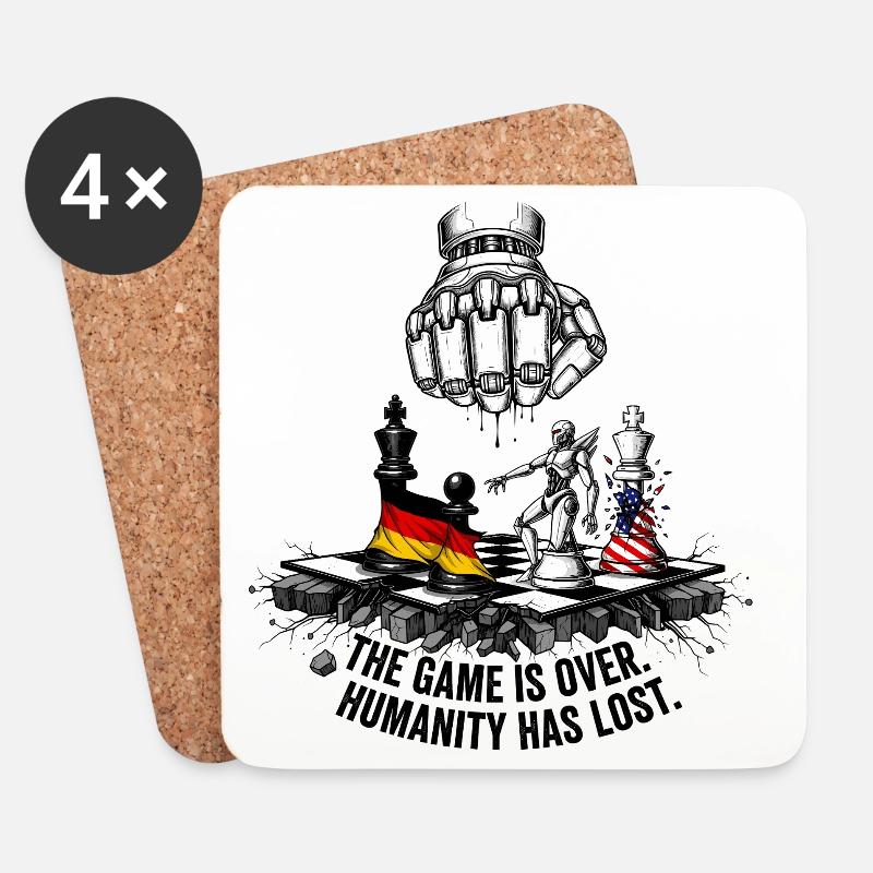 The Game is Over, Humanity has Lost - Untersetzer (4er-Set) - Weiß