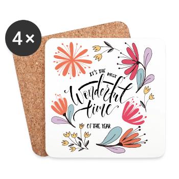 Un moment merveilleux - Dessous de verre (lot de 4) - blanc - Devant