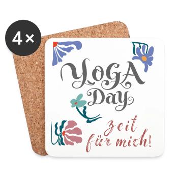 Yoga Day  - Untersetzer (4er-Set) - Weiß - Vorne