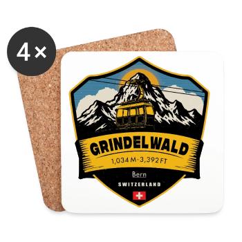 Grindelwald , Swiss Alps , switzerland  - Coasters (set of 4) - white - Front