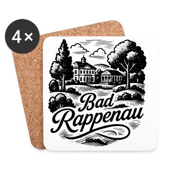 Bad Rappenau – Spa Town Illustration Logo - Coasters (set of 4) - white - Front
