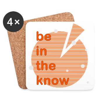 Be in the know - Untersetzer (4er-Set) - Weiß - Vorne