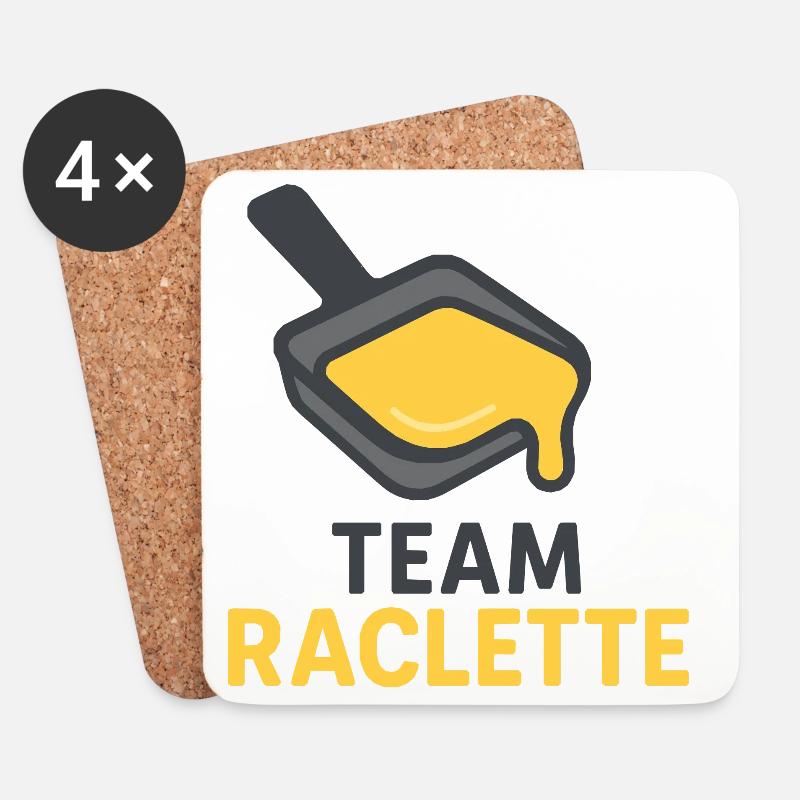 Team Raclette - Untersetzer (4er-Set) - Weiß