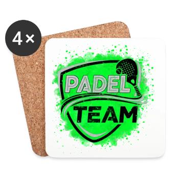 L’équipe de padel - Dessous de verre (lot de 4) - blanc - Devant