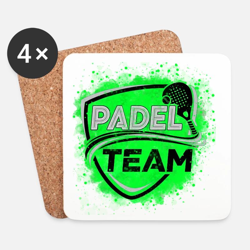 Padel-Team - Untersetzer (4er-Set) - Weiß