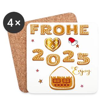 Joyeux noël - Dessous de verre (lot de 4) - blanc - Devant