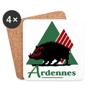 logo emblématique du département des Ardennes - Dessous de verre (lot de 4) - blanc - Devant