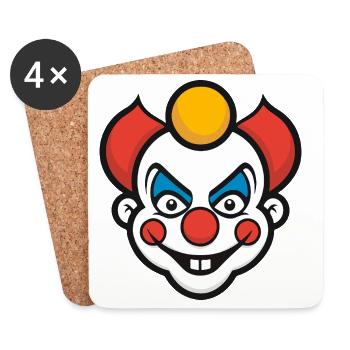 Clown Halloween - Untersetzer (4er-Set) - Weiß - Vorne
