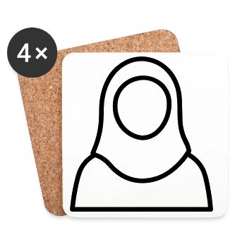 Muslim woman - Coasters (set of 4) - white - Front