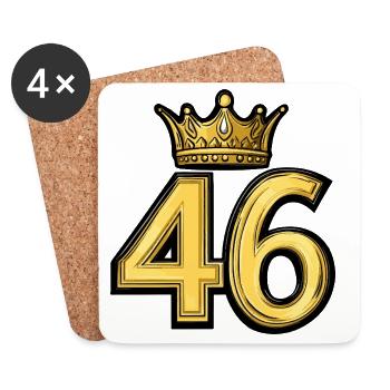 46 Number Krone - Coasters (set of 4) - white - Front