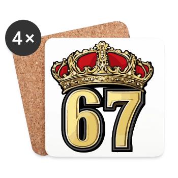 67 Number Krone - Coasters (set of 4) - white - Front