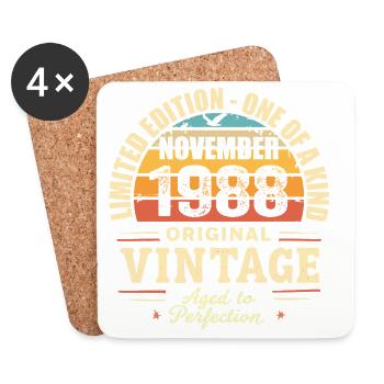 November 1988 Best Gift 1988 - November 1988 - Coasters (set of 4) - white - Front
