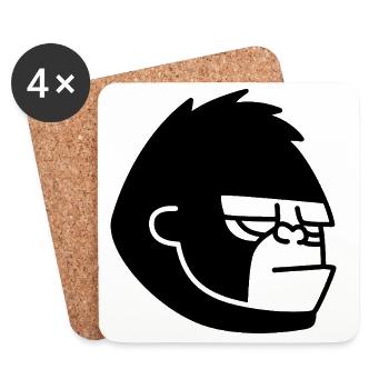 Gorilla Kong: Jungle, Power & Primacy - Coasters (set of 4) - white - Front