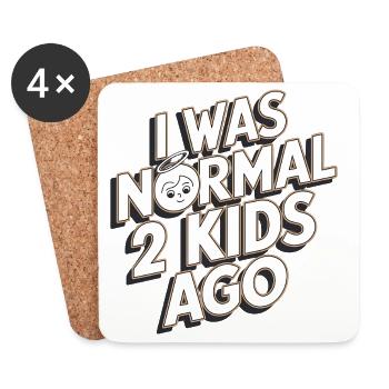 Ich war normal vor 2 Kindern - Untersetzer (4er-Set) - Weiß - Vorne