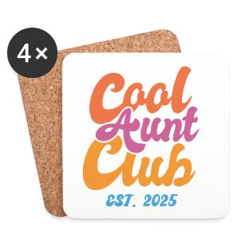 Cool Aunt Club 2025 - Cool Aunt 2025 - Coasters (set of 4) - white - Front