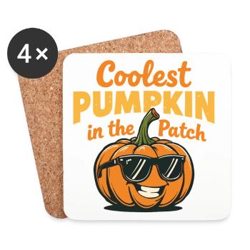 Coolest Pumpkin in the Patch - Coasters (set of 4) - white - Front
