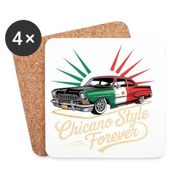 Chicano Forever Mexiko Pride - Untersetzer (4er-Set) - Weiß - Vorne