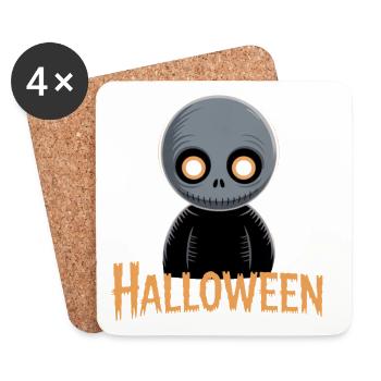 Small Skeleton Halloween Motif - Coasters (set of 4) - white - Front