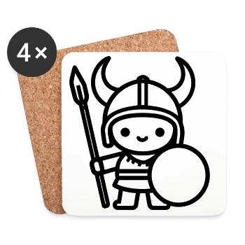 warrior - Coasters (set of 4) - white - Front