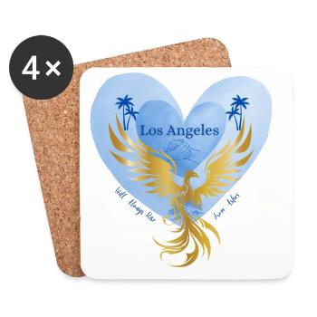 Los Angeles - Untersetzer (4er-Set) - Weiß - Vorne