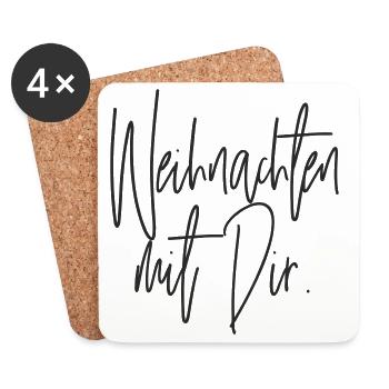 Christmas with You Handwriting - Coasters (set of 4) - white - Front