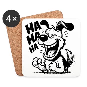 Funny Christmas gift for dog lovers - Coasters (set of 4) - white - Front