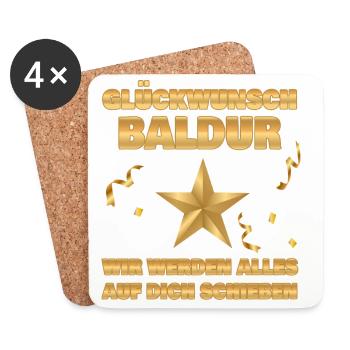 Colleague Baldur - Coasters (set of 4) - white - Front